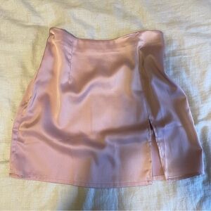 SHEIN Blush Satin Mini Skirt